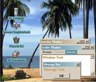 Tropical Beach Theme Screenshot