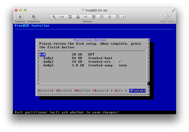 FreeBSD installer UFS Review