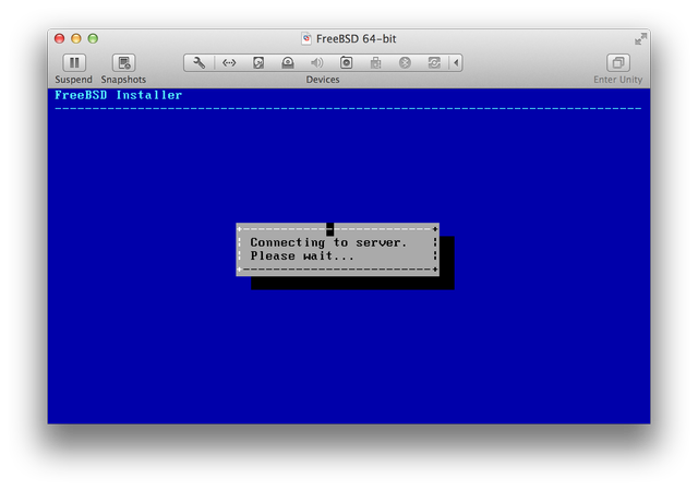 FreeBSD installer connecting