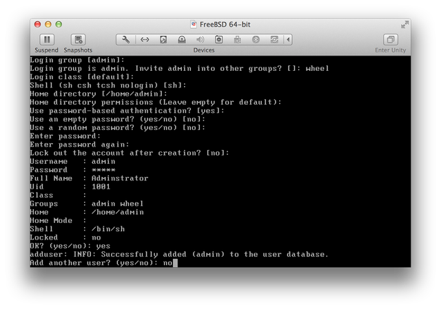 FreeBSD done adding users