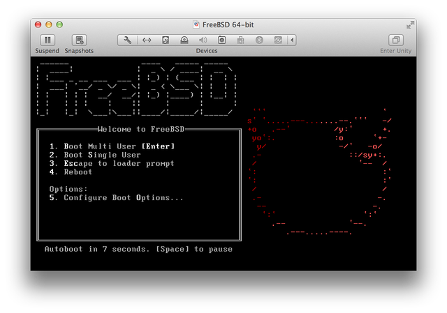 FreeBSD first boot