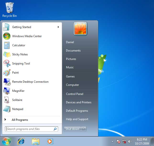 Windows Vista Start Menu Folders Empty