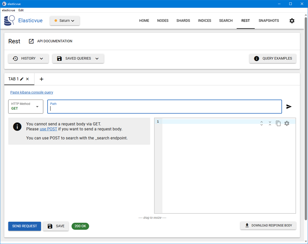 Elasticvue REST Client